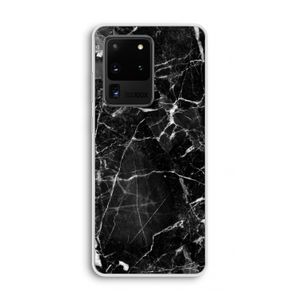 Zwart Marmer 2: Samsung Galaxy S20 Ultra Transparant Hoesje