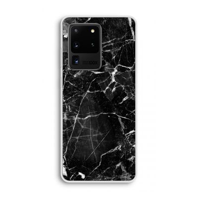 Zwart Marmer 2: Samsung Galaxy S20 Ultra Transparant Hoesje