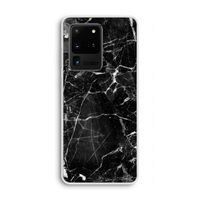 Zwart Marmer 2: Samsung Galaxy S20 Ultra Transparant Hoesje