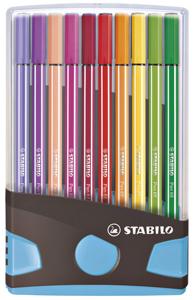 Stabilo pen 68 ColorParade viltstiften 20 kleuren turquoise