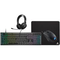 CORSAIR 4-in-1 gaming bundle - K55 keyboard + HARPOON RGB PRO gaming mouse + MM100 mouse pad + HS35 multiplatform headset CORSAIR 4-in-1 gaming bundle - K55 keyboard + HARPOON RGB PRO gaming mouse + MM100 mouse pad + HS35 multiplatform headset