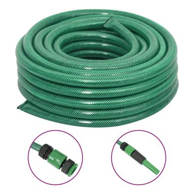 VidaXL Tuinslang met koppelingsset 0,75&apos;&apos; 10 m pvc groen
