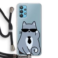 Cool cat: Samsung Galaxy A32 4G Transparant Hoesje met koord