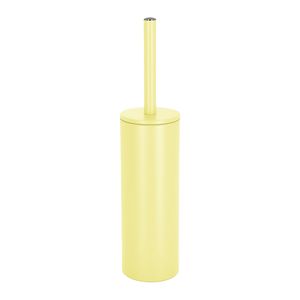 Spirella Luxe Toiletborstel in houder Cannes - geel - metaal - 40 x 9 cm - met binnenbak   -