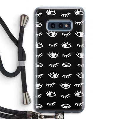 Eye pattern #3: Samsung Galaxy S10e Transparant Hoesje met koord