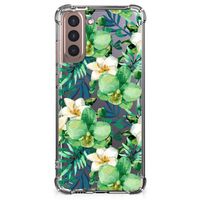 Samsung Galaxy S21 Plus Case Orchidee Groen - thumbnail