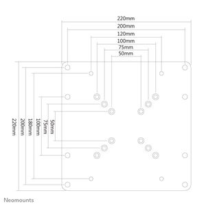 Neomounts VESA-adapter Geschikt voor serie: Universeel Zilver