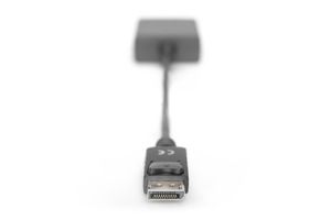 Digitus DB-340409-001-S DVI / DisplayPort Adapter [1x DisplayPort stekker - 1x DVI-bus 24+5-polig] Zwart Rond, Afgeschermd (dubbel), Afsluitbaar 15.00 cm