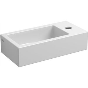 Fontein Clou Flush 3 36x18x9cm Keramiek Glans Wit (Met Kraangat Rechts)