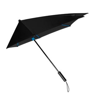 STORMaxi storm paraplu zwart met blauw frame windproof 100 cm