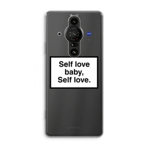 Self love: Sony Xperia Pro-I Transparant Hoesje