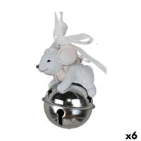 Kerstversiering DKD Home Decor Muis Hars (7 x 4,5 x 9 cm) (6 Stuks)