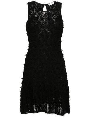 Chloé robe courte à franges - Noir