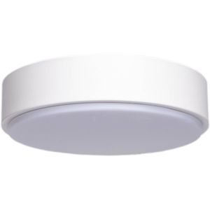 LED Plafondlamp - Aigi Santi - Opbouw Rond 24W - Natuurlijk Wit 4000K - Mat Wit - Aluminium