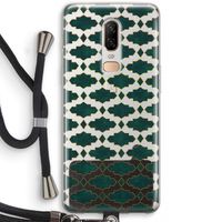 Moroccan tiles: OnePlus 6 Transparant Hoesje met koord
