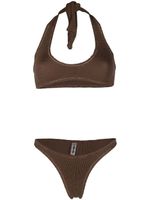 Reina Olga bikini Pilou Scrunch - Marron - thumbnail