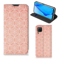 Huawei P40 Lite Hoesje met Magneet Pattern Orange