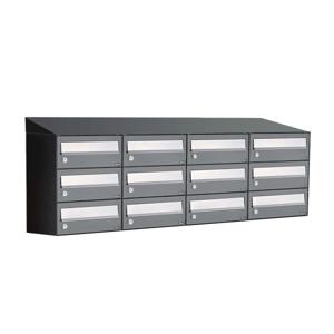 Allux Hive Set 4-Breed, 3-Hoog Met Dak Antraciet - 40030065_4x3d