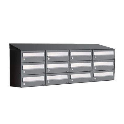 Allux Hive Set 4-Breed, 3-Hoog Met Dak Antraciet - 40030065_4x3d