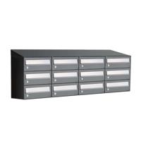 Allux Hive Set 4-Breed, 3-Hoog Met Dak Antraciet - 40030065_4x3d