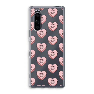 Chicks before dicks: Sony Xperia 5 Transparant Hoesje