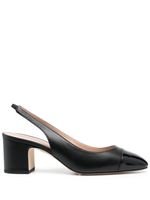 Scarosso sandales en cuir à bride arrière 65 mm - Noir