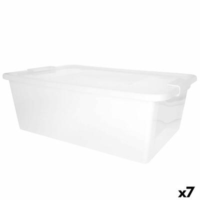 Opbergbak met Deksel Curver Wit Plastic 26 L 55 x 19 x 35 cm (7 Stuks)