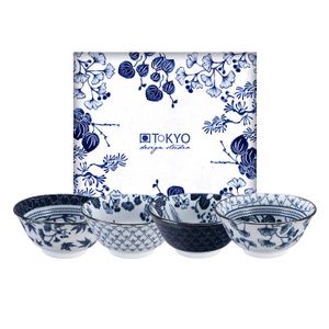 Tokyo Design Studio - Flora Japonica - Tayokommen set - Set van 4 stuks - 15,5x7cm 500ml