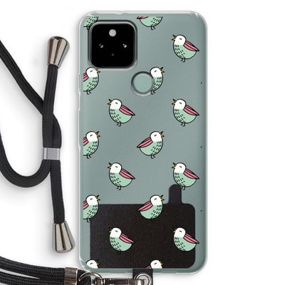 Vogeltjes: Pixel 5 Transparant Hoesje met koord
