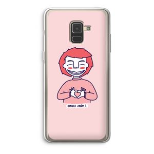 Hartje: Samsung Galaxy A8 (2018) Transparant Hoesje