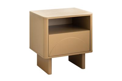 Nachtkastje SAVOY 50 cm 3D naturel met travertijnmarmeren keramisch blad - 47802