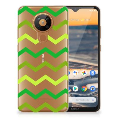 Nokia 5.3 | TPU bumper | Zigzag Groen