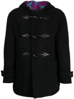 Versace duffle-coat à capuche - Noir