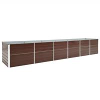 Plantenbak verhoogd 480x80x77 cm gegalvaniseerd staal bruin - thumbnail
