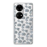 Poezen: Huawei P50 Pro Transparant Hoesje Poezen: Huawei P50 Pro Transparant Hoesje