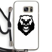 Angry Bear (white): Samsung Galaxy S7 Transparant Hoesje met koord