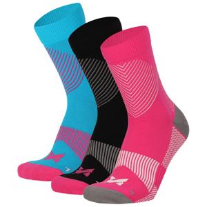 Xtreme Compressiesokken Quarter 3-pack Multi Pink-39/42