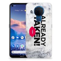 Nokia 5.4 | Siliconen hoesje | met naam Already Taken White