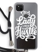 Hustle Lady: Pixel 4a Transparant Hoesje met koord
