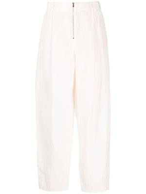 Fabiana Filippi pantalon en oie mélangée à taille haute - Rose