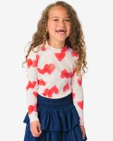 HEMA Kindershirt Rib Hartjes Ecru (ecru)