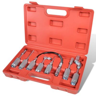 VidaXL 7-delige smeerslang adapterset voor vetpistool