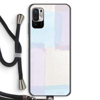 Square pastel: Xiaomi Redmi Note 10 5G Transparant Hoesje met koord