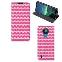 Nokia 1.4 | Hoesje met Magneet | Waves Pink