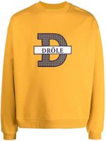 Drôle De Monsieur sweat en coton à logo appliqué - Jaune - thumbnail