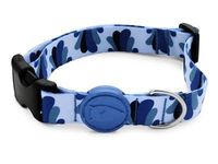 Morso halsband hond gerecycled splash blauw (30-42X1,5 CM)