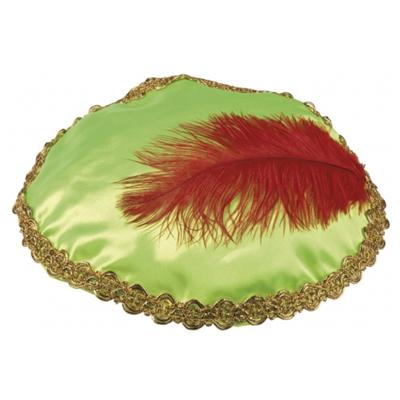 Pieten baret - met veer - groen - voor kinderen - pietenmuts/baret - Sinterklaasfeest