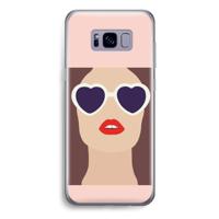 Red lips: Samsung Galaxy S8 Plus Transparant Hoesje - thumbnail