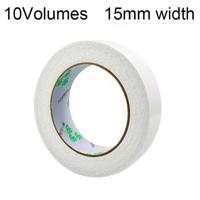 10 volumes 2mm dikte sterke witte spons dubbelzijdige Tape Foam Tape grootte: 15 mm * 5 m
