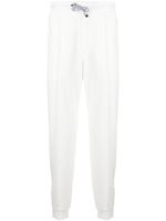 Brunello Cucinelli pantalon de jogging en coton à coupe fuselée - Blanc